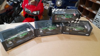 Lot 341 - 4X 1-18 SCALE F1 JAGUAR HOTWHEELS & MINICHAMPS MODELS