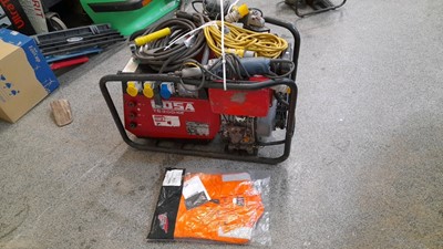 Lot 268 - WELDER GENERATOR WITH POWER TOOLS