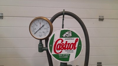 Lot 37 - CASTROL PETROL PUMP & OIL CAN
