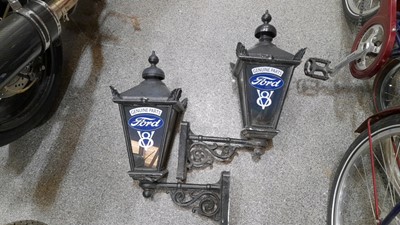 Lot 321 - PAIR OF PERIOD STYLE FORD V8 LAMPS