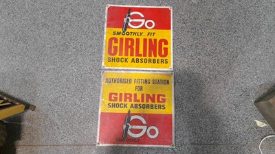 Lot 395 - PAIR OF GIRLING SHOCKER SIGNS