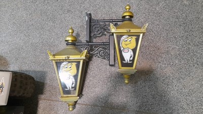 Lot 355 - PAIR OF PERIOD STYLE ESSO LAMPS