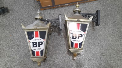 Lot 670 - PAIR OF PERIOD STYLE BP MOTOR SPIRIT LAMPS