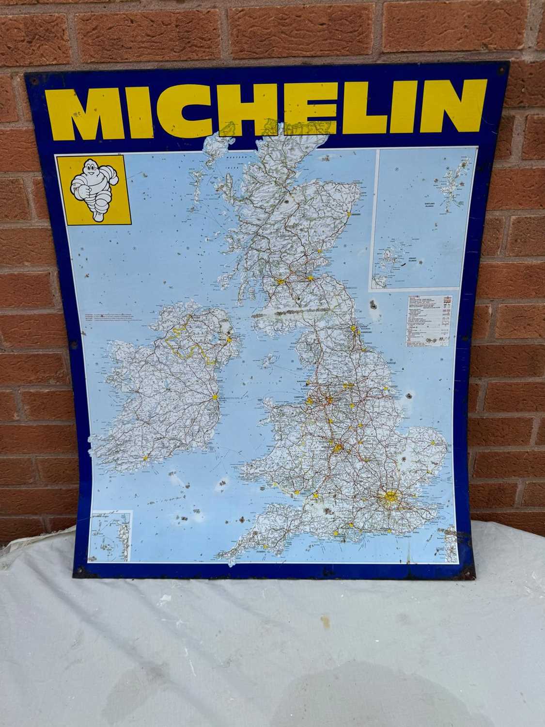 Lot 25 - MICHELIN MAP OF UK + IRELAND SIGN