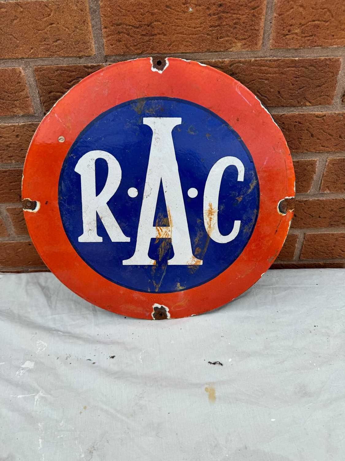 Lot 83 - ROUND RAC ENAMEL SIGN 16