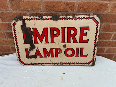 Lot 504 - EMPIRE LAMP OIL ENAMEL SIGN 24" X 15"