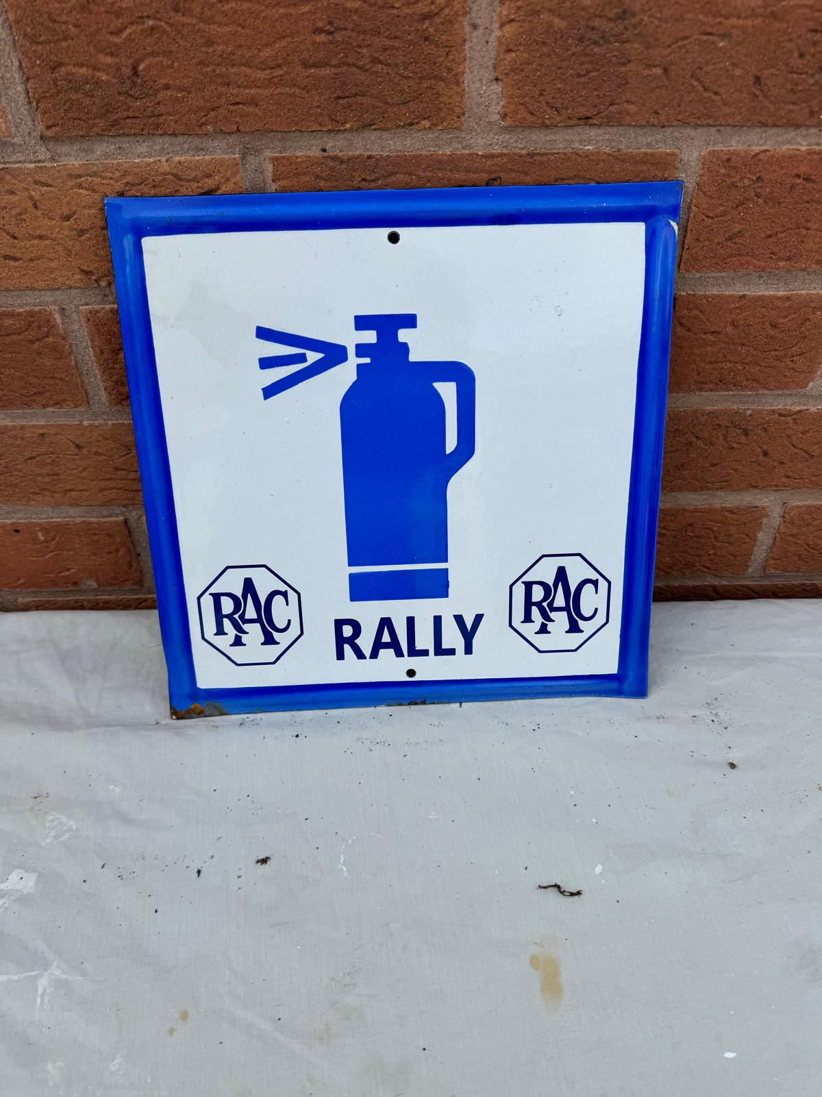 Lot 500 - RAC RALLY ENAMEL SIGN 12