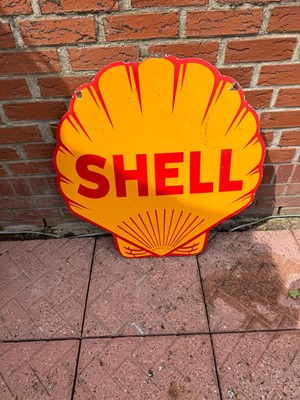 Lot 285 - LARGE SHELL ENAMEL SIGN 30" X 30"