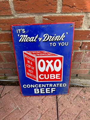 Lot 317 - OXO CUBE BEEF SIGN 20" X 14"