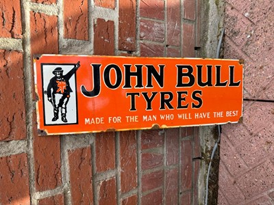 Lot 359 - JOHN BULL TYRES ENAMEL SIGN 24" X 8"