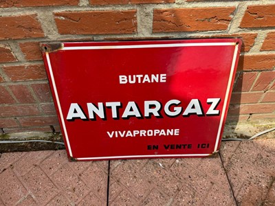 Lot 372 - BUTANE ANTARGAZ ENAMEL SIGN  23" X 18"