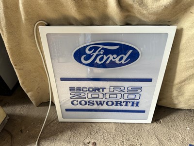 Lot 427 - FORD ESCORT RS 2000 COSWORTH  LIGHT-UP SIGN 24" X 24"