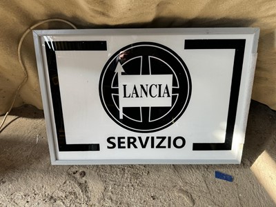 Lot 507 - LANCIA LIGHT-UP SIGN 29" X 19"