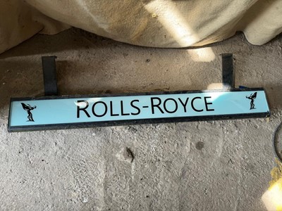 Lot 593 - ROLLS ROYCE LIGHT-UP SIGN 40" X 5"