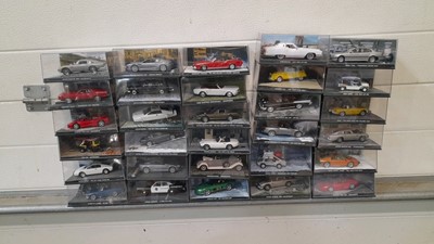 Lot 145 - 30 MODEL OO7DIE CAST MODEL  CARS ,OF THE JAMES BOND MOVIES