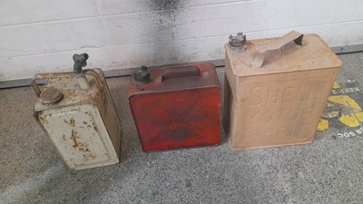 Lot 433 - SELECTION OF PETROL & PARAFFIN  TINS