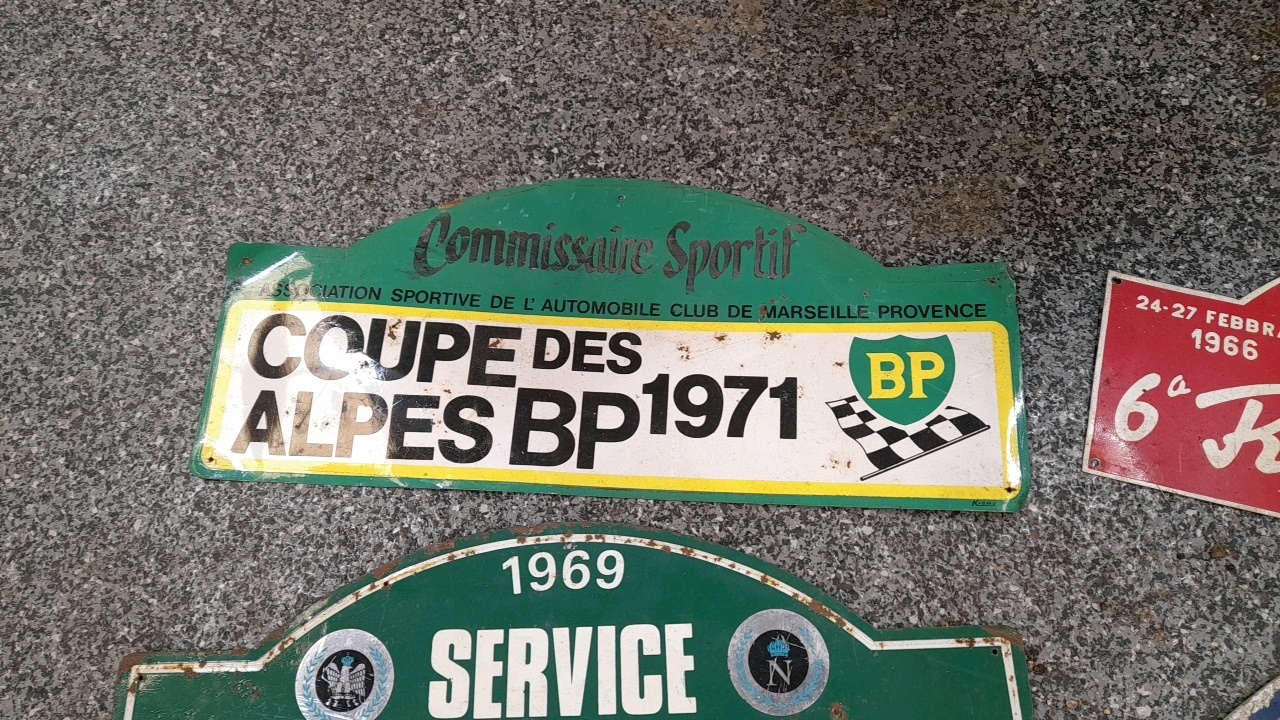 Lot 257 - HISTORIC ORIGINAL RALLY PLATES