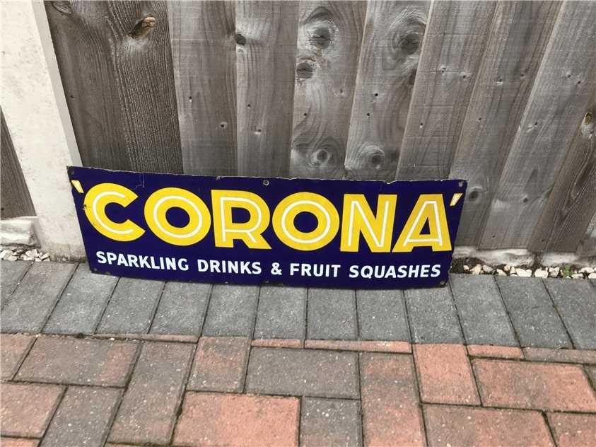 Lot 211 - CORONA ENAMEL SIGN