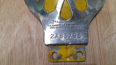 Lot 595 - SELECTION OF AA BADGES CIRCA 1957-1959 /1962-1963 /1956-1967