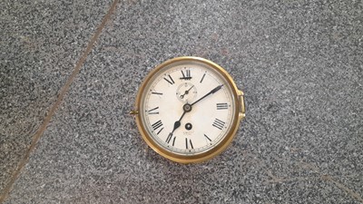 Lot 561 - BRASS CLOCK 6"