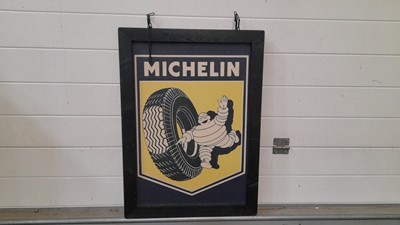 Lot 605 - MICHELIN WOOD FRAMED HANGING SIGN