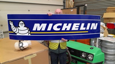 Lot 623 - LONG RECTANGLE ALUMINIUM MICHELIN SIGN 72" X 12"