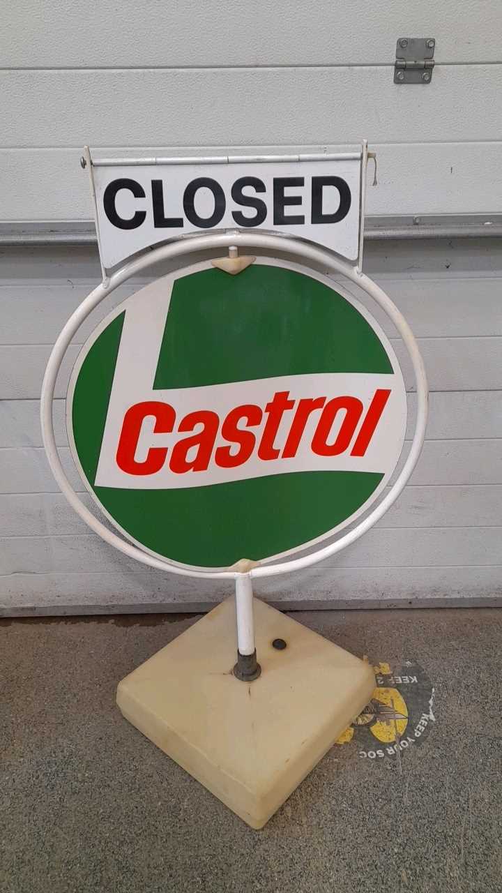 Castrol Service Sign Lot 207 - CASTROL OPEN-CLOSED REVOLVING SIGN