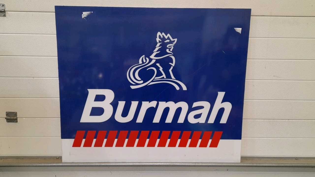 Lot 273 - BURMAH PLASTIC SIGN 36