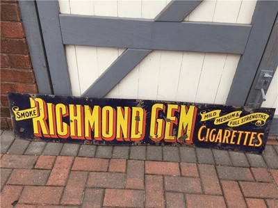 Lot 226 - RICHMOND GEM ENAMEL SIGN