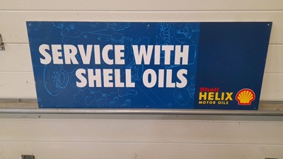 Lot 847 - SERVICE WITH SHELL OILS PLASTIC SIGN