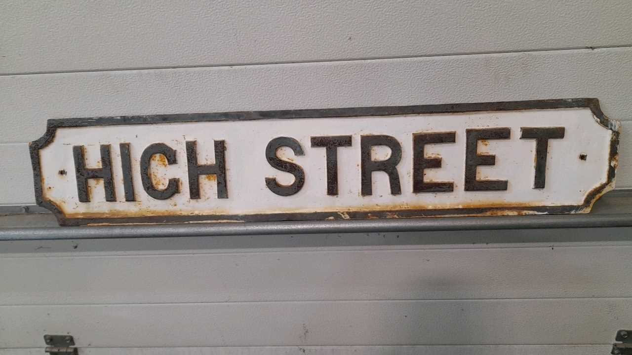 Lot 823 - HIGH STREET CAST SIGN