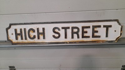 Lot 823 - HIGH STREET CAST SIGN