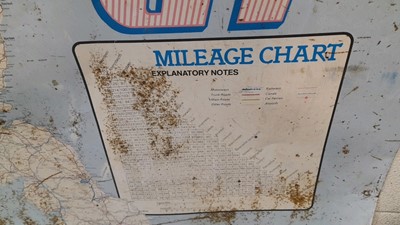 Lot 423 - TIN GOODYEAR MILEAGE CHART OF ENGLAND - ALL PROCEEDS TO CHARITY