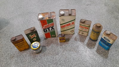 Lot 575 - MIXED BOX OF OIL TINS