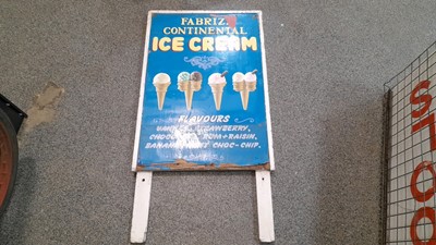 Lot 777 - WOODEN ICE CREAM SIGN  49"X 25"