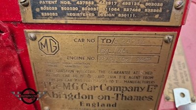 Lot 392 - 1953 MG TD MK2