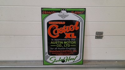 Lot 579 - WAKEFIELD CASTROL OIL ENAMEL SIGN 19.5" X 14"