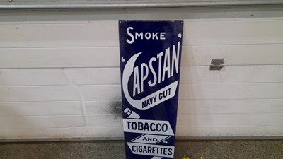 Lot 597 - CAPSTAN TOBACCO ENAMEL SIGN 36" X 12"