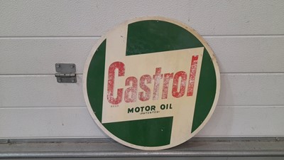 Lot 701 - CASTROL MOTOR OIL SIGN 18" DIA