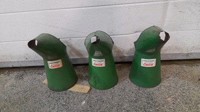 Lot 717 - 3X CASTROL HALFORDS OIL JUGS