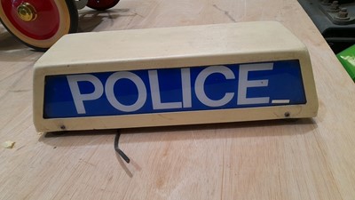 Lot 671 - POLICE CAR TOP ,DOUBLE SIDED ILLUMINATED SIGN