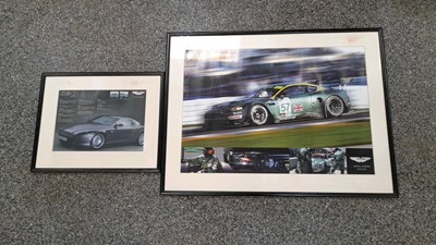 Lot 591 - ASTON MARTIN DBR9 FRAMED PRINT