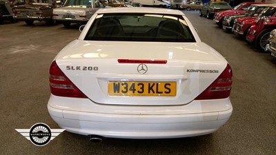 Lot 733 - 2000 MERCEDES SLK 200 KOMPRESSOR