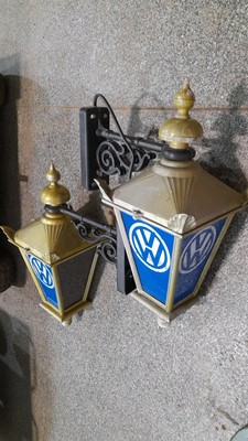 Lot 218 - PAIR OF PERIOD STYLE VW WALL MOUNTED LAMPS