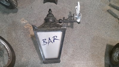 Lot 598 - LARGE ALUMINIUM BAR  PUB LANTERN