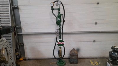 Lot 7 - CASTROL PUMP AND CONICAL CAN