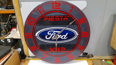 Lot 160 - FORD FIESTA XR2 PAINTED CLOCK 32" dia