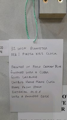 Lot 160 - FORD FIESTA XR2 PAINTED CLOCK 32" dia