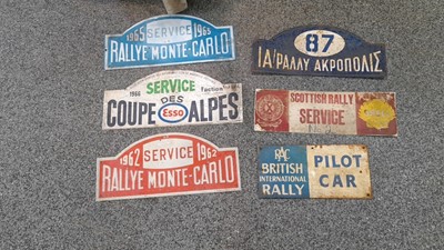 Lot 294 - HISTORIC ORIGINAL RALLY PLATES