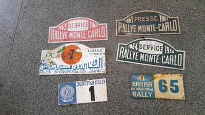 Lot 246 - HISTORIC ORIGINAL RALLY PLATES